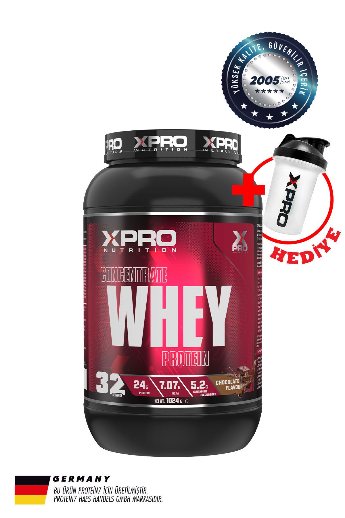 Xpro Nutrition Xpro Concentrate Whey Protein Tozu 1024 gr Çikolata