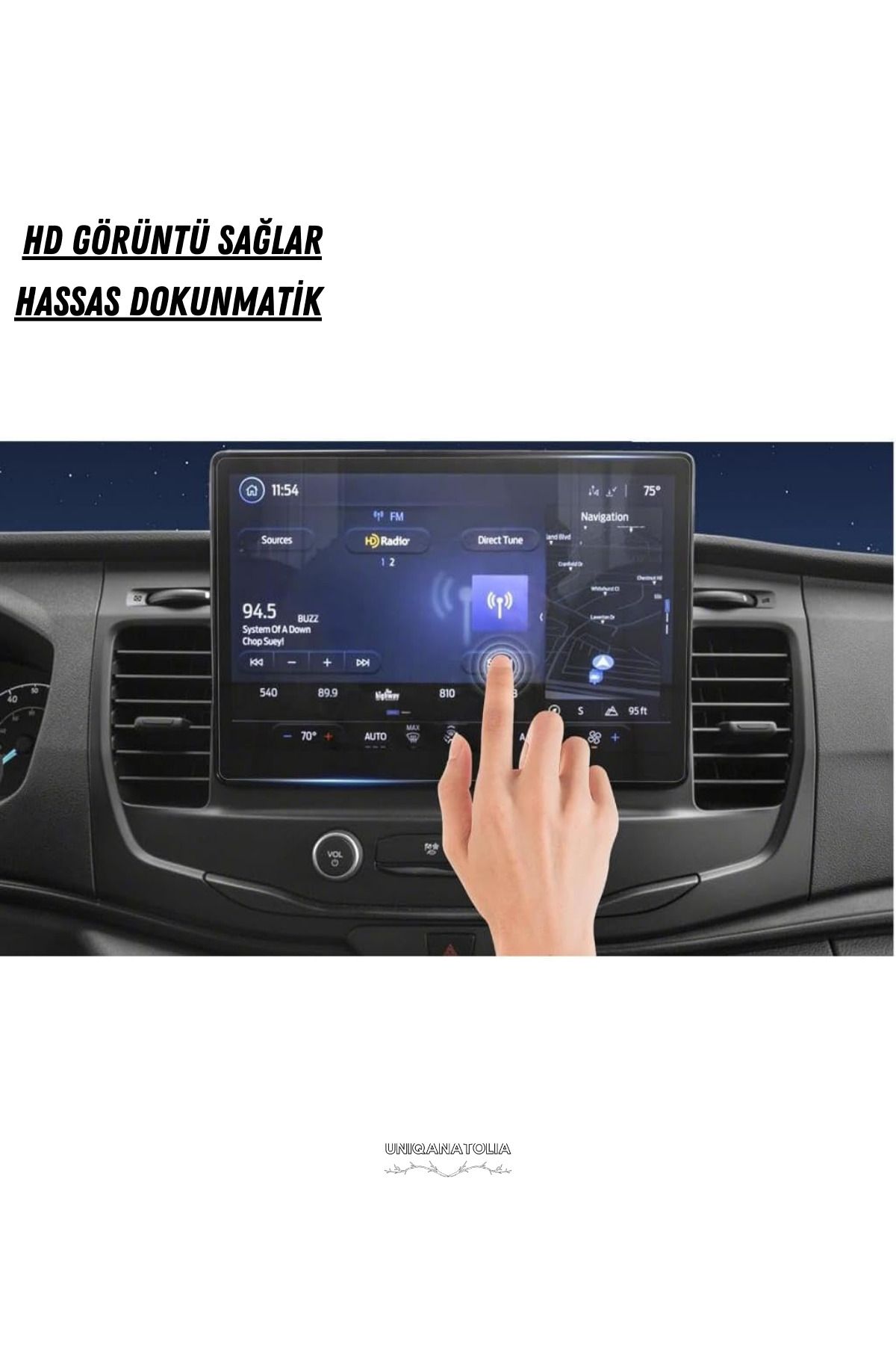 UniqAnatolia-Ford Transit 2024 Navigation and Multimedia Compatible Nano Screen Protector 2