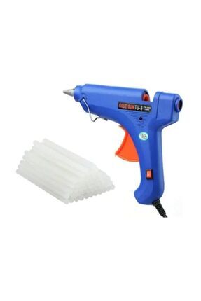 YDGR Anahtar Korumalı 20W Sıcak Silikon Tabancası + 10 Adet 7mm İnce Mum Sili...