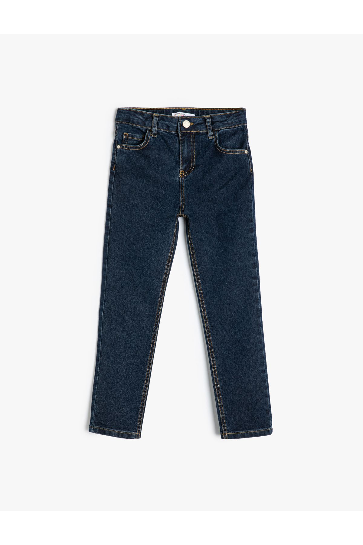Kot Pantolon Ayarlanabilir Lastikli Pamuklu - Slim Jean