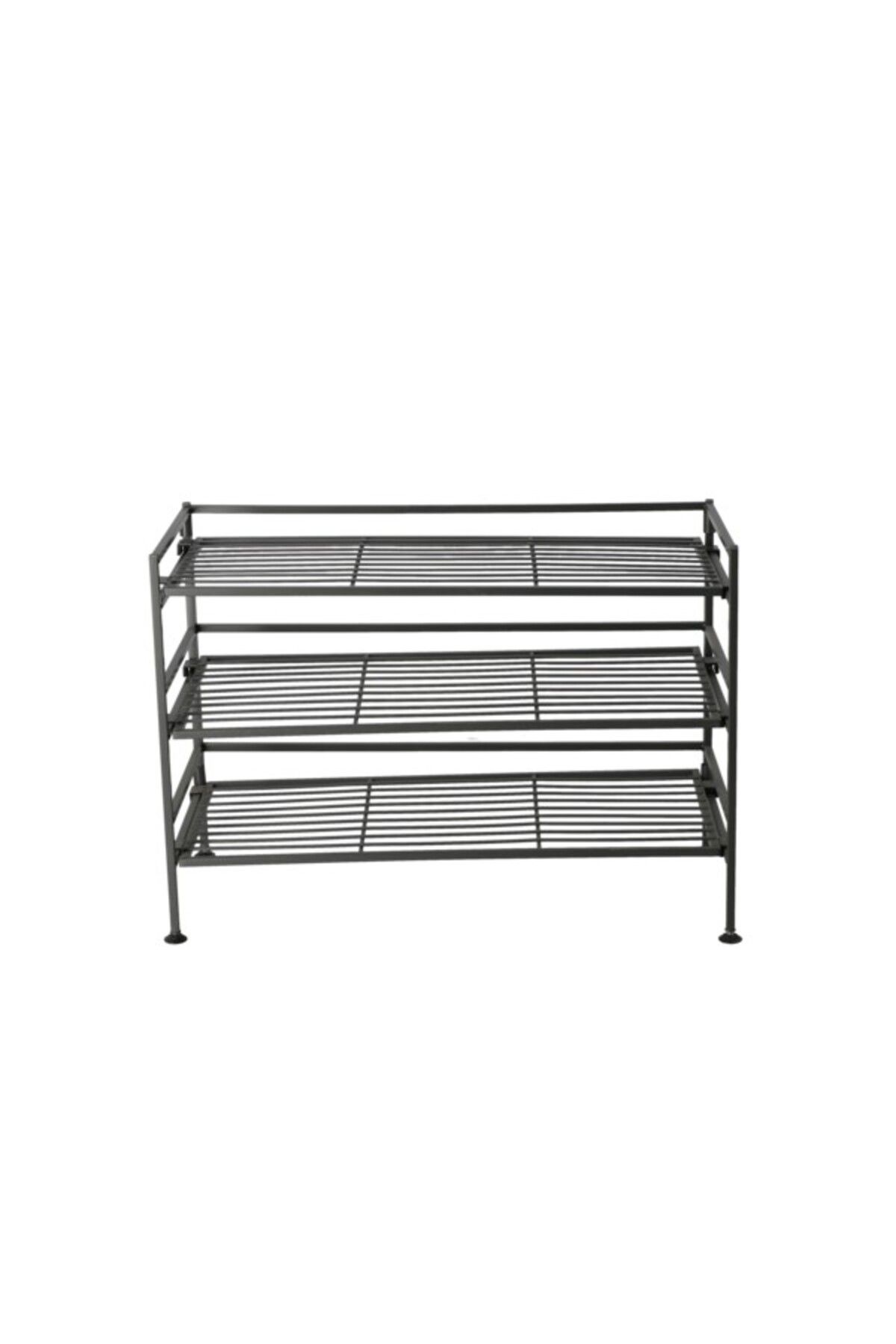 Seville Classics-3-Tier Elegant and Modern Design Rectangular Shoe Rack 1