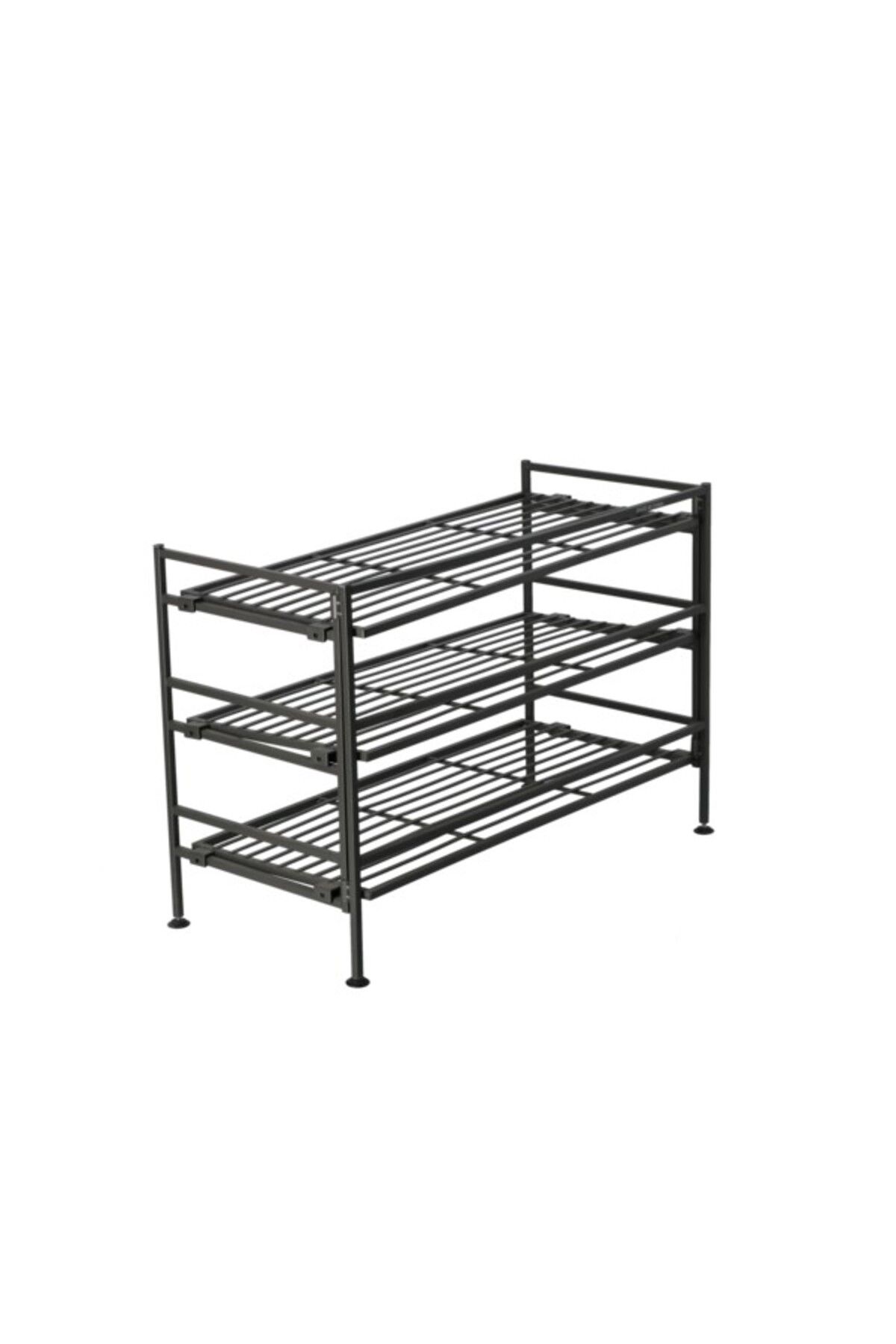 Seville Classics-3-Tier Elegant and Modern Design Rectangular Shoe Rack 2
