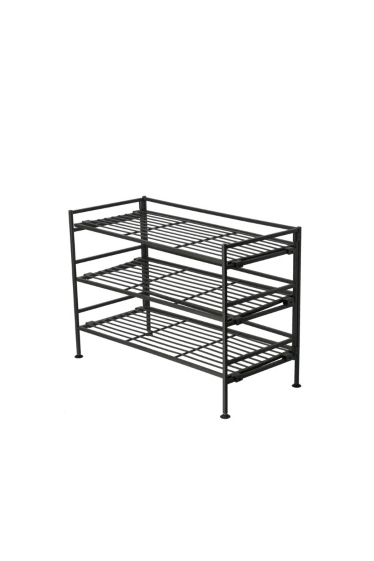Seville Classics-3-Tier Elegant and Modern Design Rectangular Shoe Rack 8