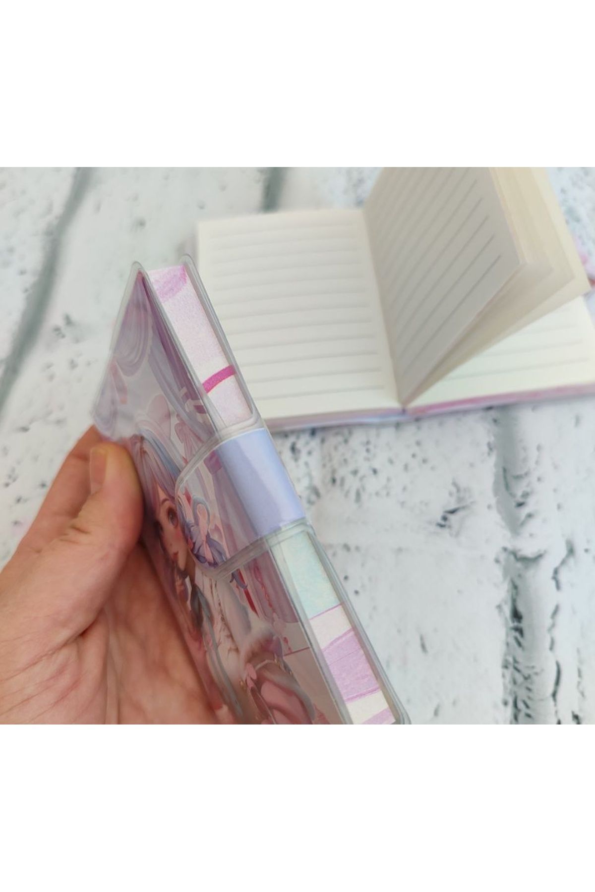 senacacollection-A6 Velcro Anime Concept Notebook Notepad Lined Notebook 80 Sheets 1Pcs 3