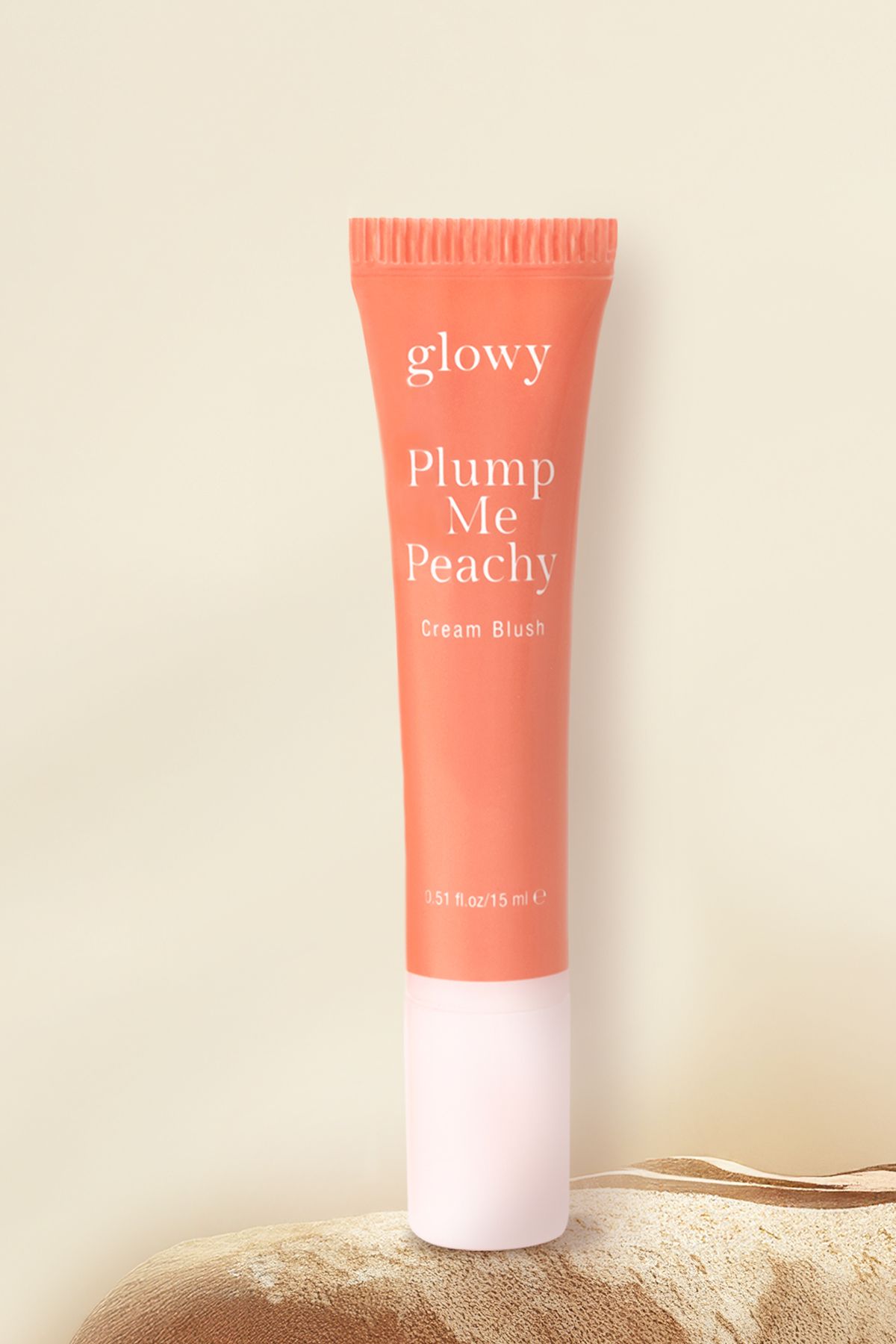 GLOWY-Peachy Peach Colored Cream Blush - Plump Me 15ml 4