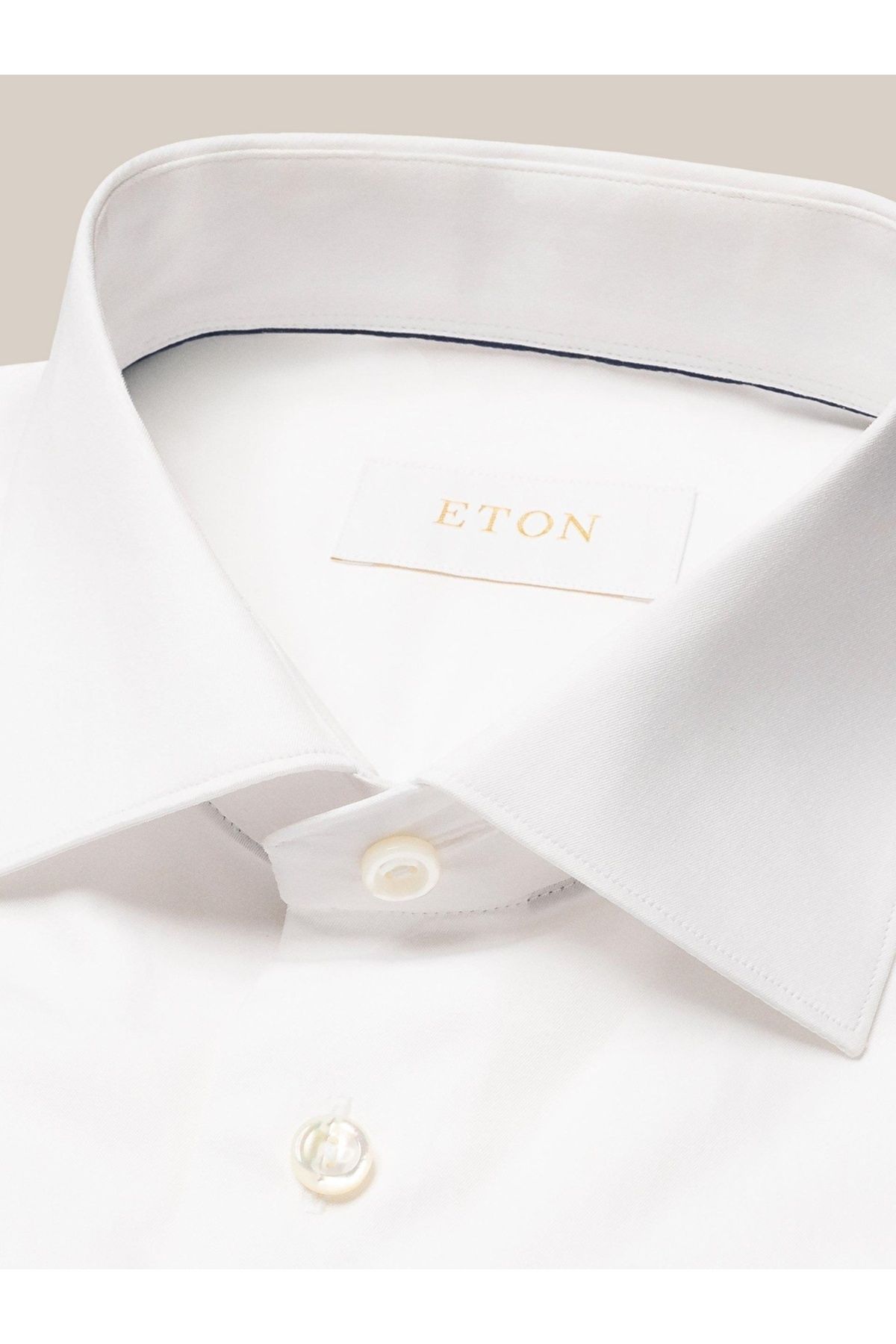 Eton-White Elevated Organic Cotton Shirt Size: 39 3