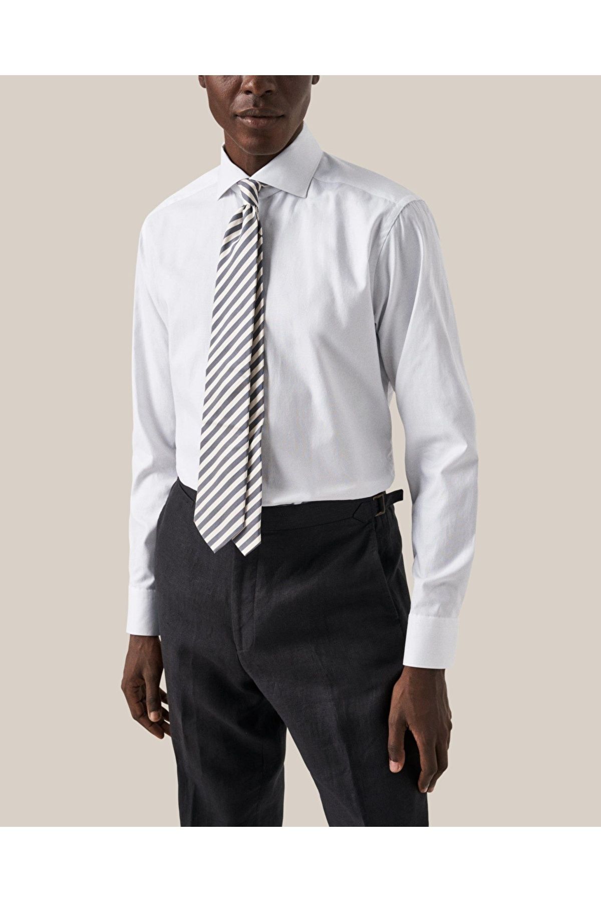 Eton-White Signature Oxford Cotton Shirt Size: 40 2