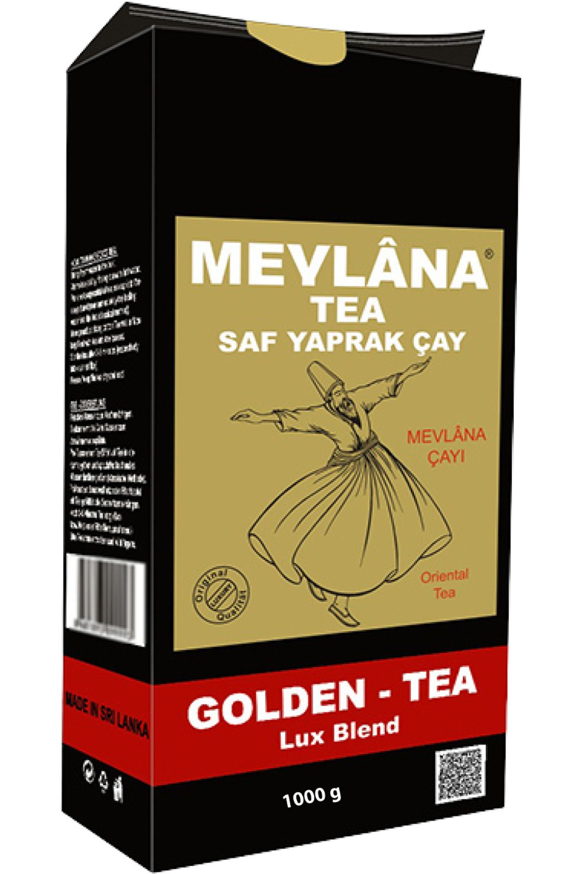 Mevlana Çay Saf Yaprak Golden Tea 1000gr - %100 Premium Garantili Ithal Sri Lanka'nın Efsanesi