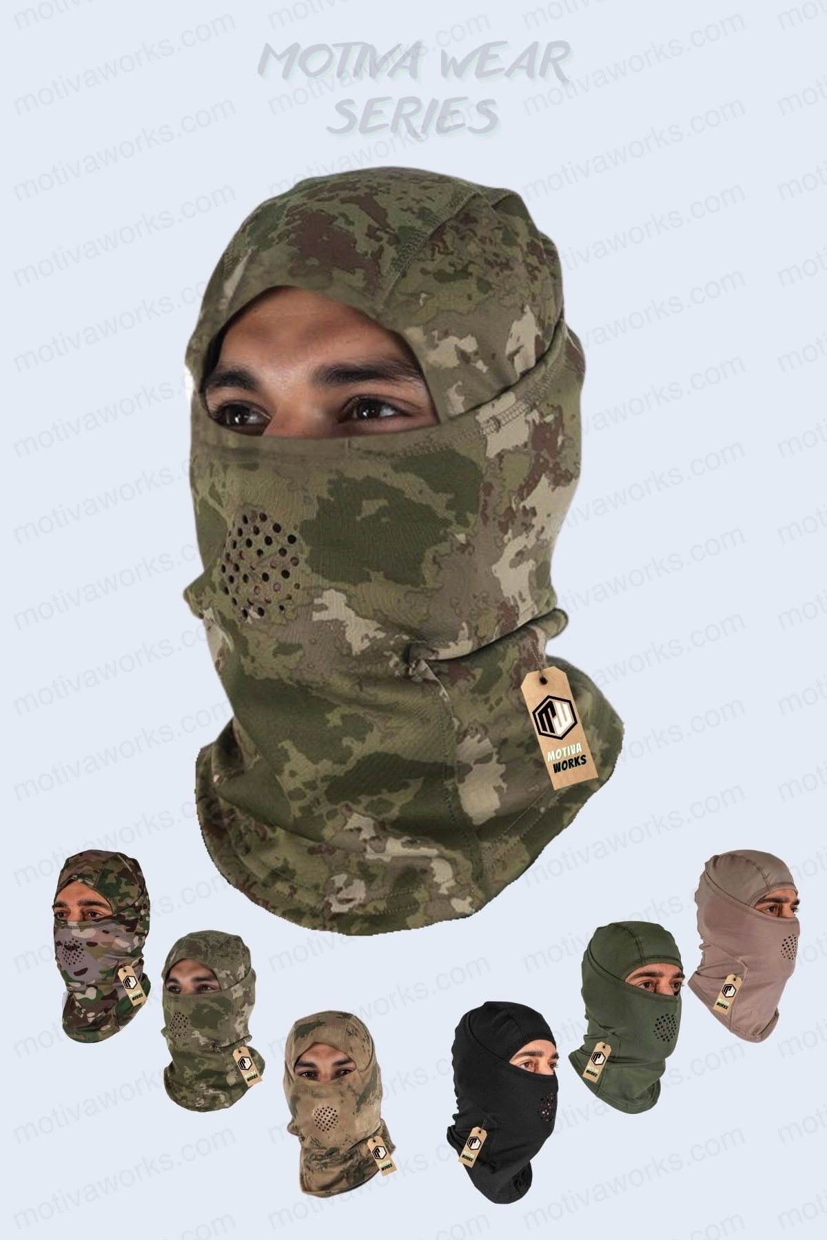 Motiva Motosiklet Outdoor Taktik Askeri Boyunluk Maske Balaklava Kamuflaj Tsk