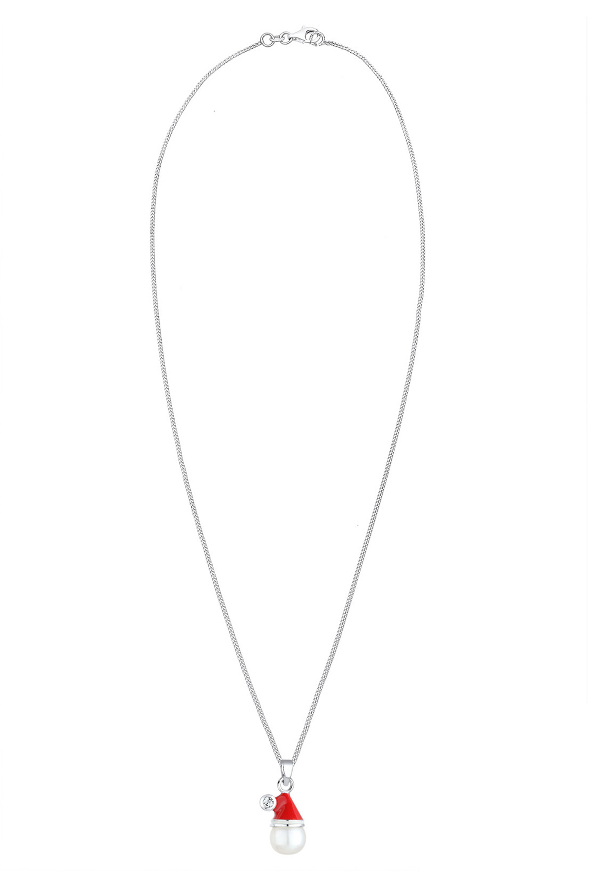 ELLI-Halskette Weihnachtsmütze Kristalle 925 Sterling Silber 3