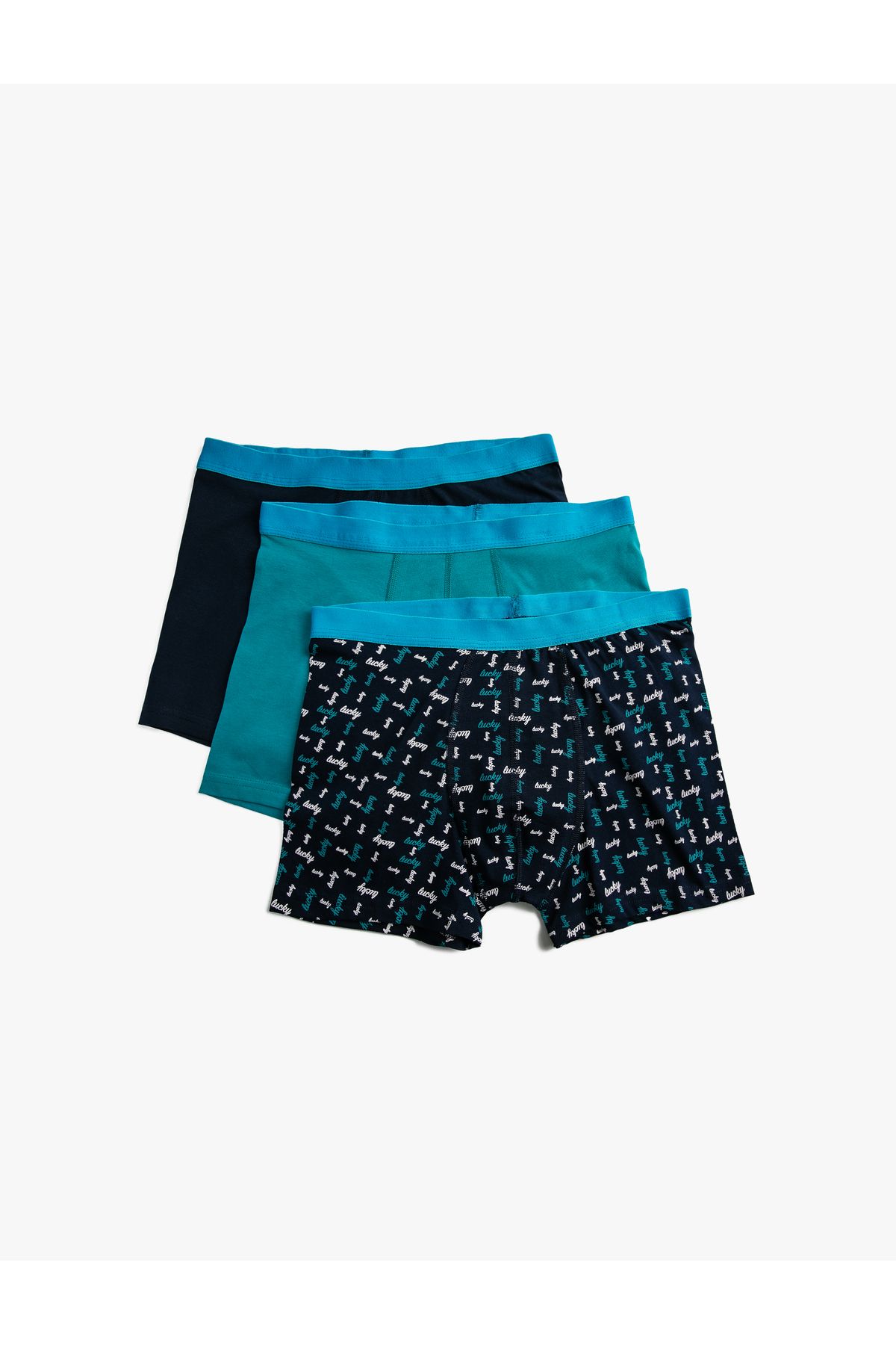 Koton-Slogan Printed Basic 3-Piece Boxer Set 4