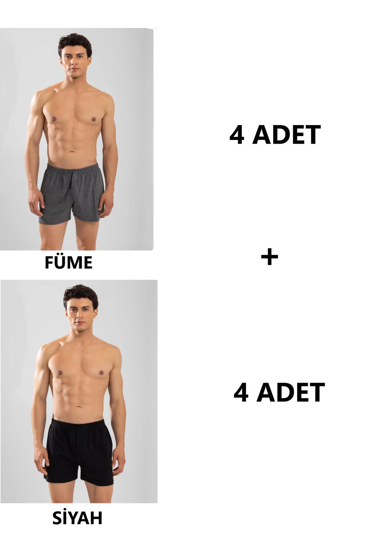 SİERNA 8'li Erkek Penye Havlu Bel Boxer srn-002319