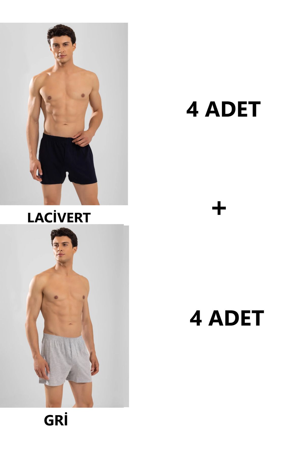 SİERNA 8'li Erkek Penye Havlu Bel Boxer srn-002308