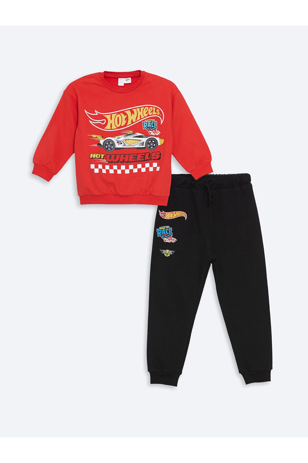 LC Waikiki-Lcwk Hot Wheels Printed Sweatshirt and Sweatpants - Set of 2 1