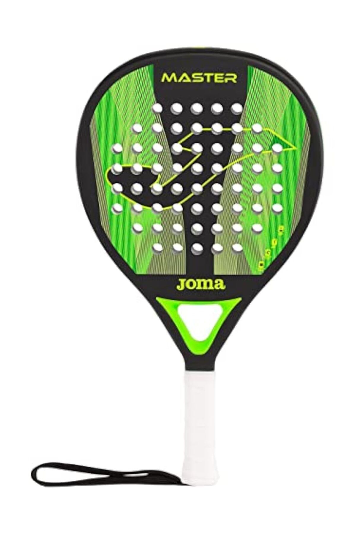 Joma-Master Paddle Racket, Black/Fluorescent Green 1