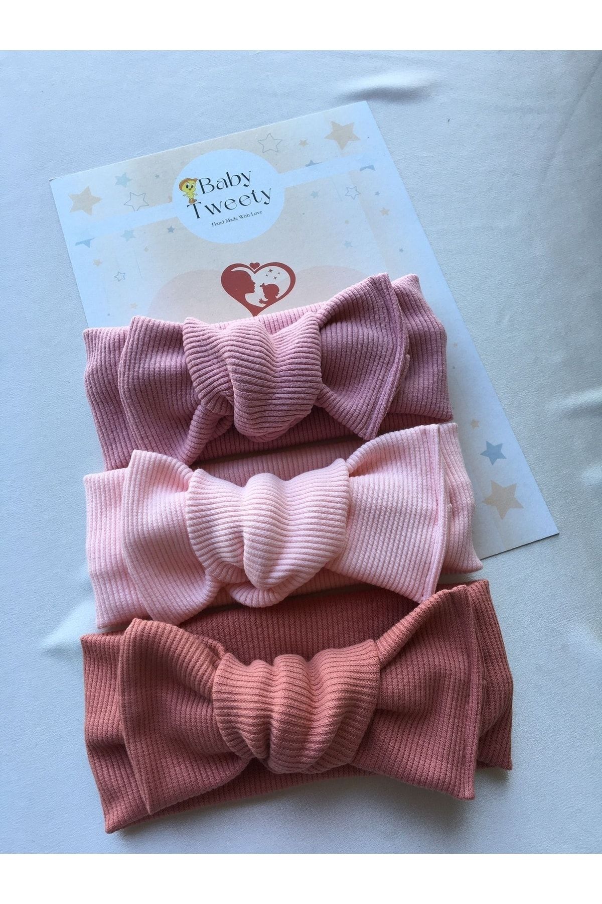 Baby Tweety-3-Piece Handmade Ribbed Baby Girl Bandana 1