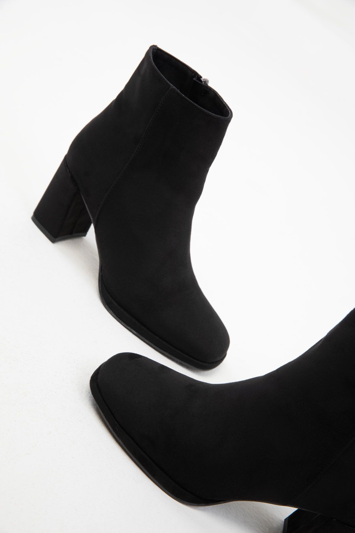 SOHO-Μαύρα σουέτ γυναικείες μπότες - 19949 Model Bootie 4