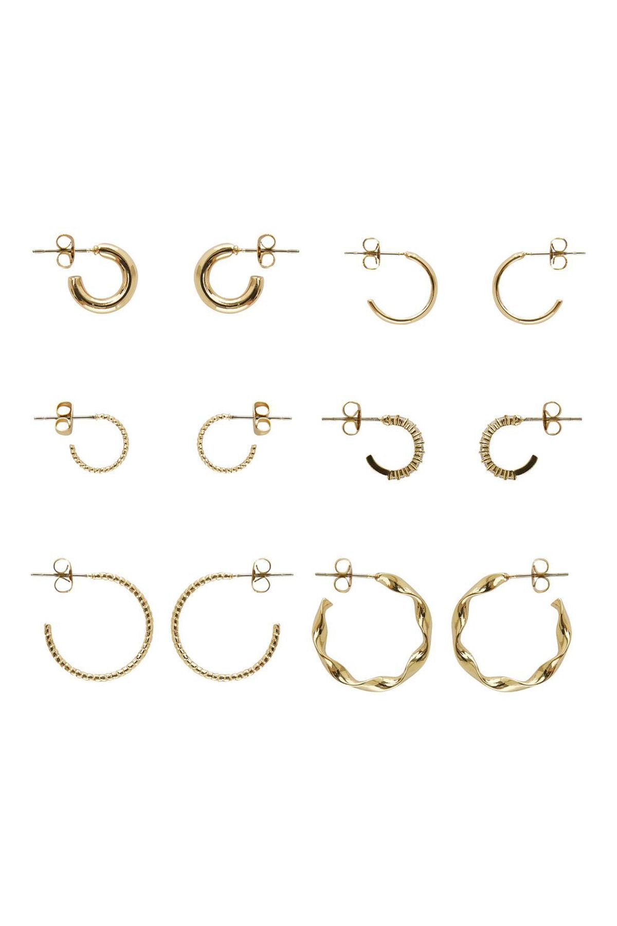PIECES-LADIES HOOP OHRRINGS 6ER-PACK 
 
 GRÖSSE: 
 1: Ø 11 mm, B 1 mm 
 2: Ø 10 mm, B 1 mm 
 3: Ø 20 mm, B 2 mm 
 4: Ø 1 1