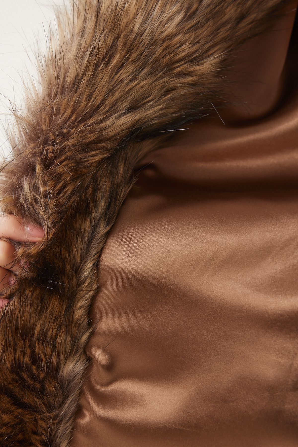 Happiness İstanbul-Women's Mink Shawl Collar Faux Fur Jacket Fn03394 6