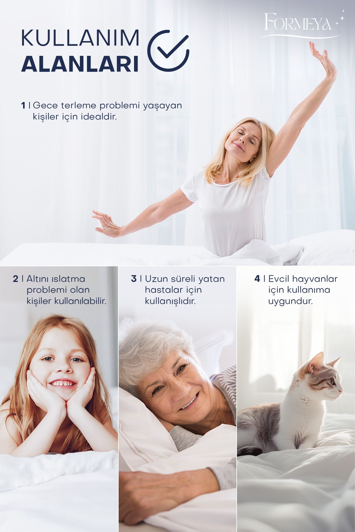 Formeya-Pamukkale por - Vízálló matracvédő matrac (16 különböző méretben) 3