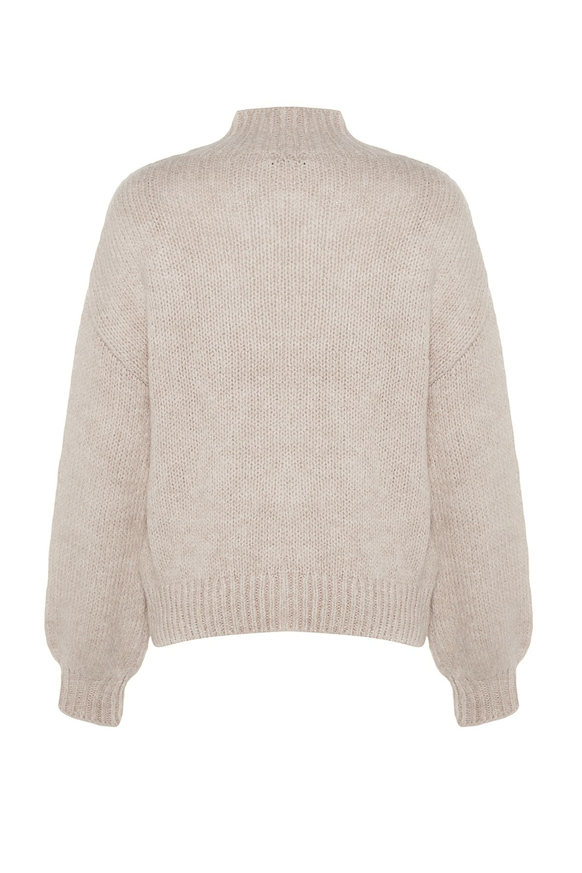 Trendyolmilla  Taş Yumuşak Dokulu Kalın Bisiklet Yaka Triko Kazak TWOAW24KZ00290 - Görsel 8