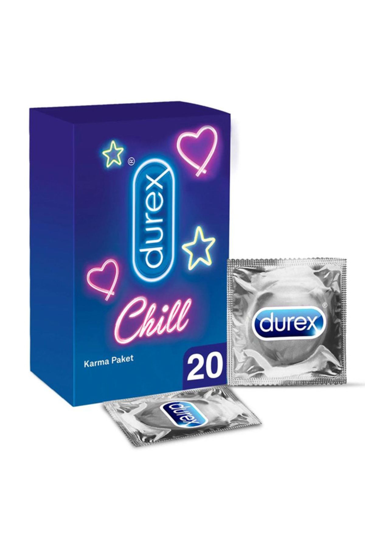 Durex Chill Ekonomik Paket Prezervatif 20'li +  Diş Beyazlatıcı Köpük