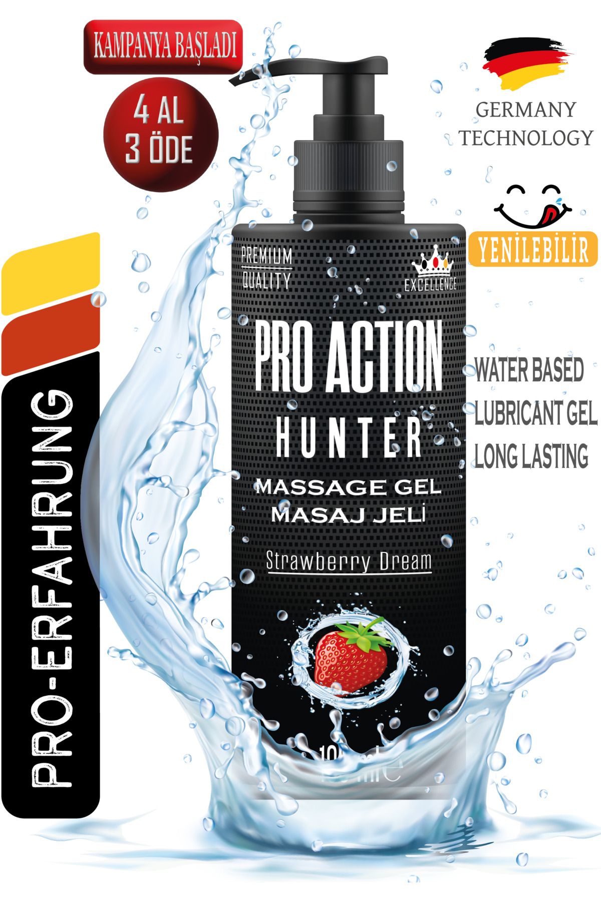 Pro Action Kayganlaştırıcı Jel Massage Gel Masaj Jeli Lubricant Gel Führer Edition