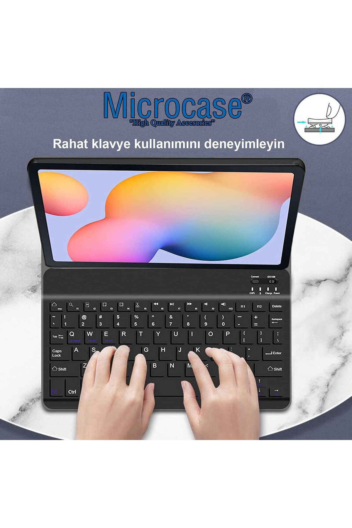 Microcase-Huawei Matepad Se 11 Tablet Compatible Bluetooth Keyboard Stand Case - Bkk4 6
