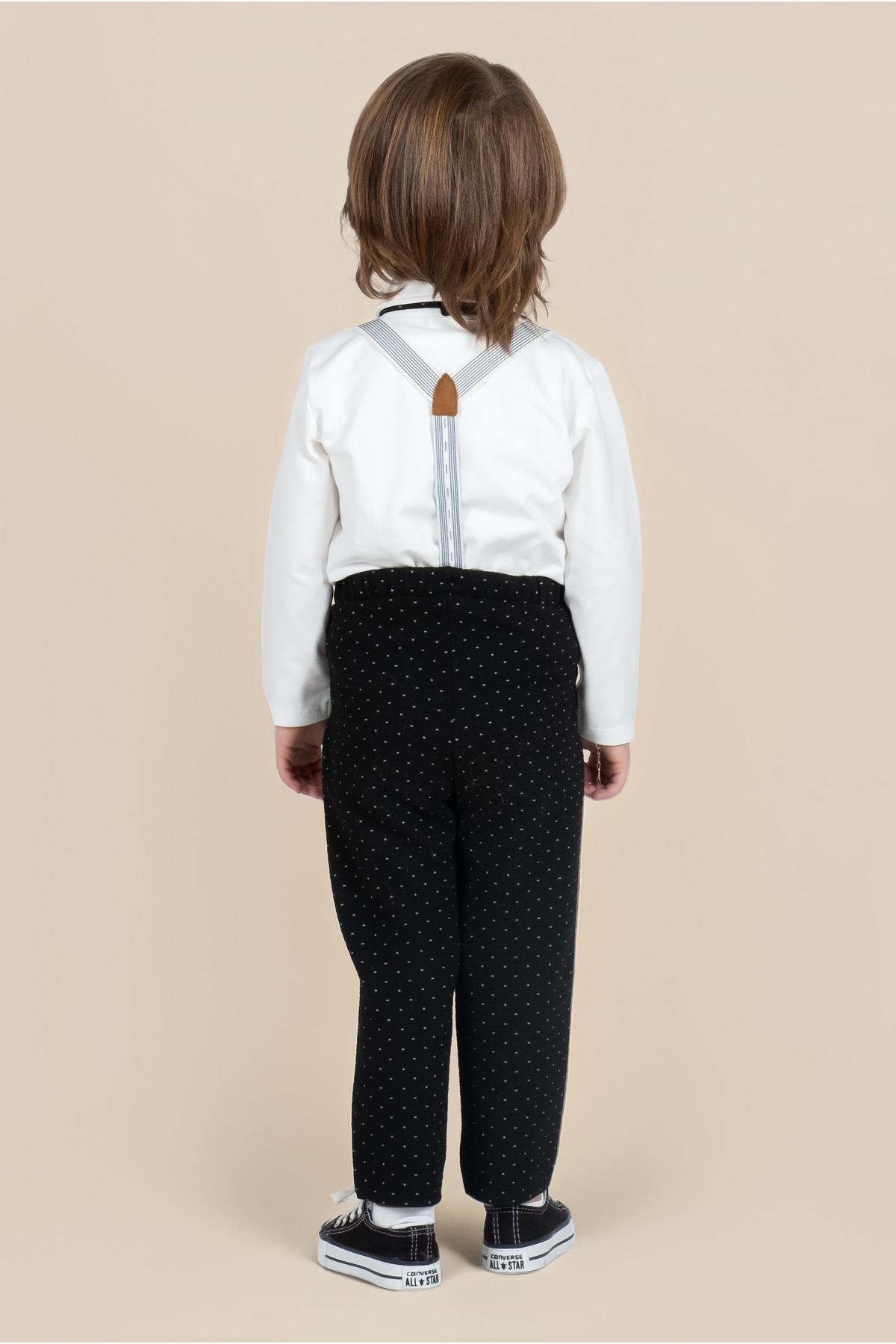 Kyron Erkek Çocuk Ekru Papyonlu ve Askılı 4'lü Takım - Şık Özel Gün Kombini fotoğrafı 5 (önizleme)