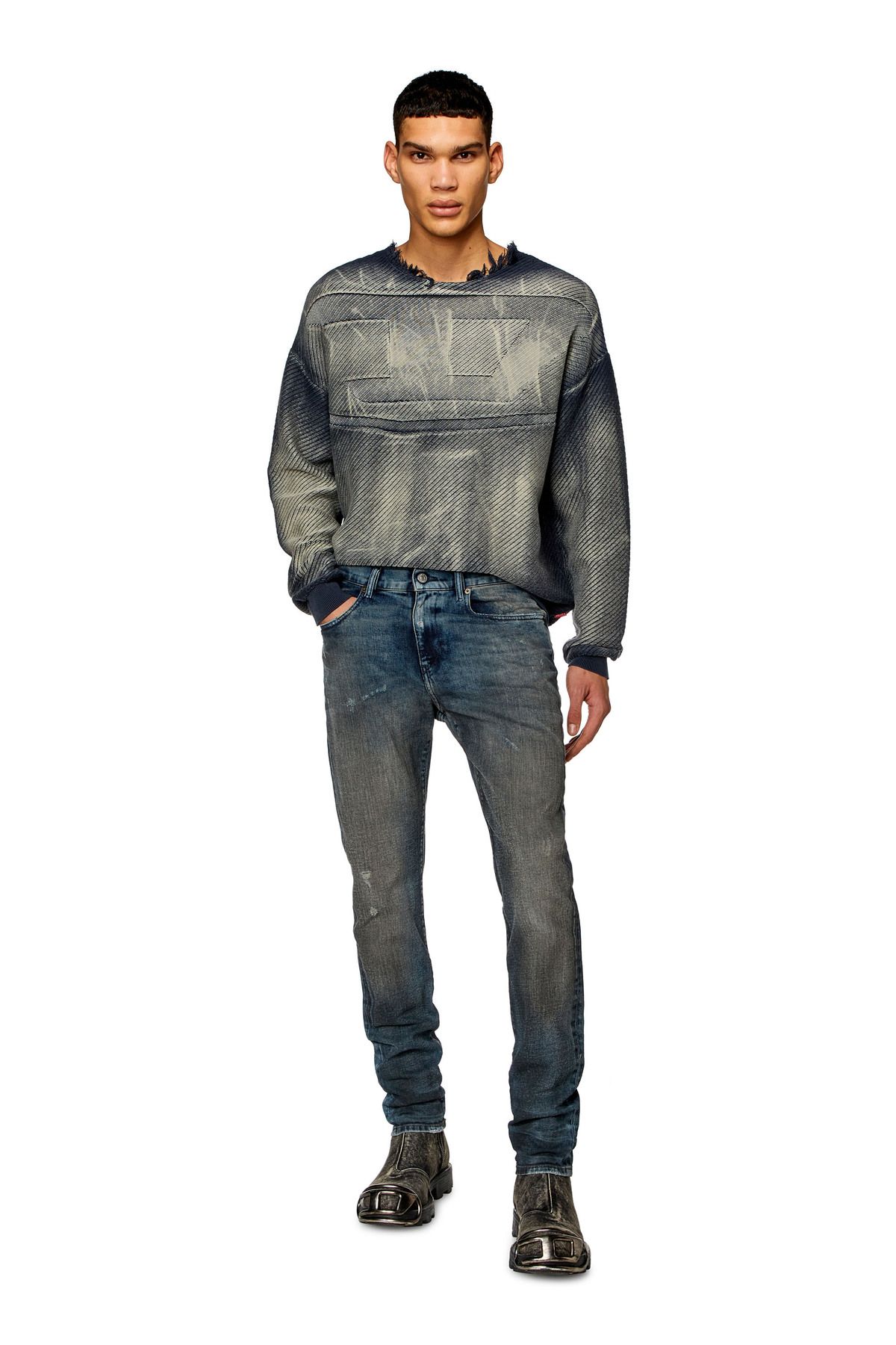 شلوار جین آبی مردانه Slim Fit Blue Jean 2019 D Trukt Diesel