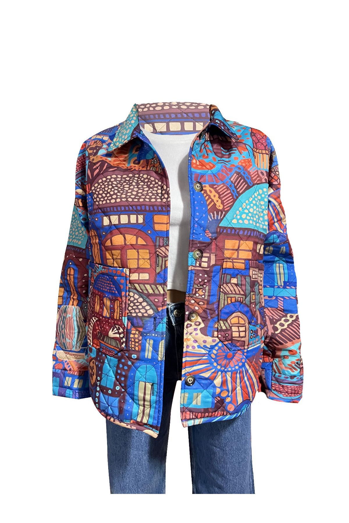 Bolder-City Lights Print Padded Jacket 4