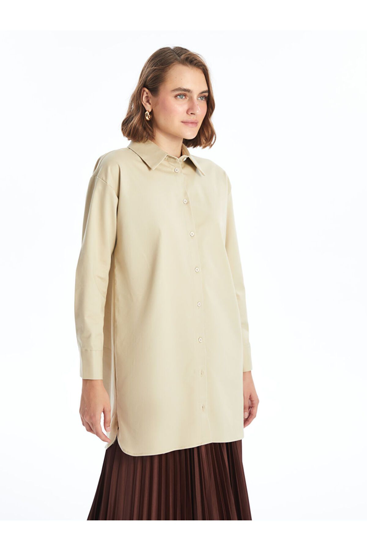 LC Waikiki Düz Oversize Kadın Gömlek Tunik