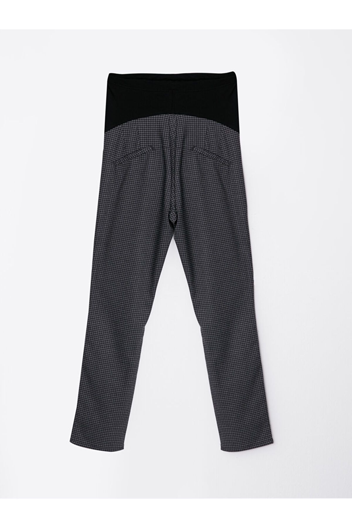 LC Waikiki-Plaid Maternity Trousers with Abdominal Panel 7
