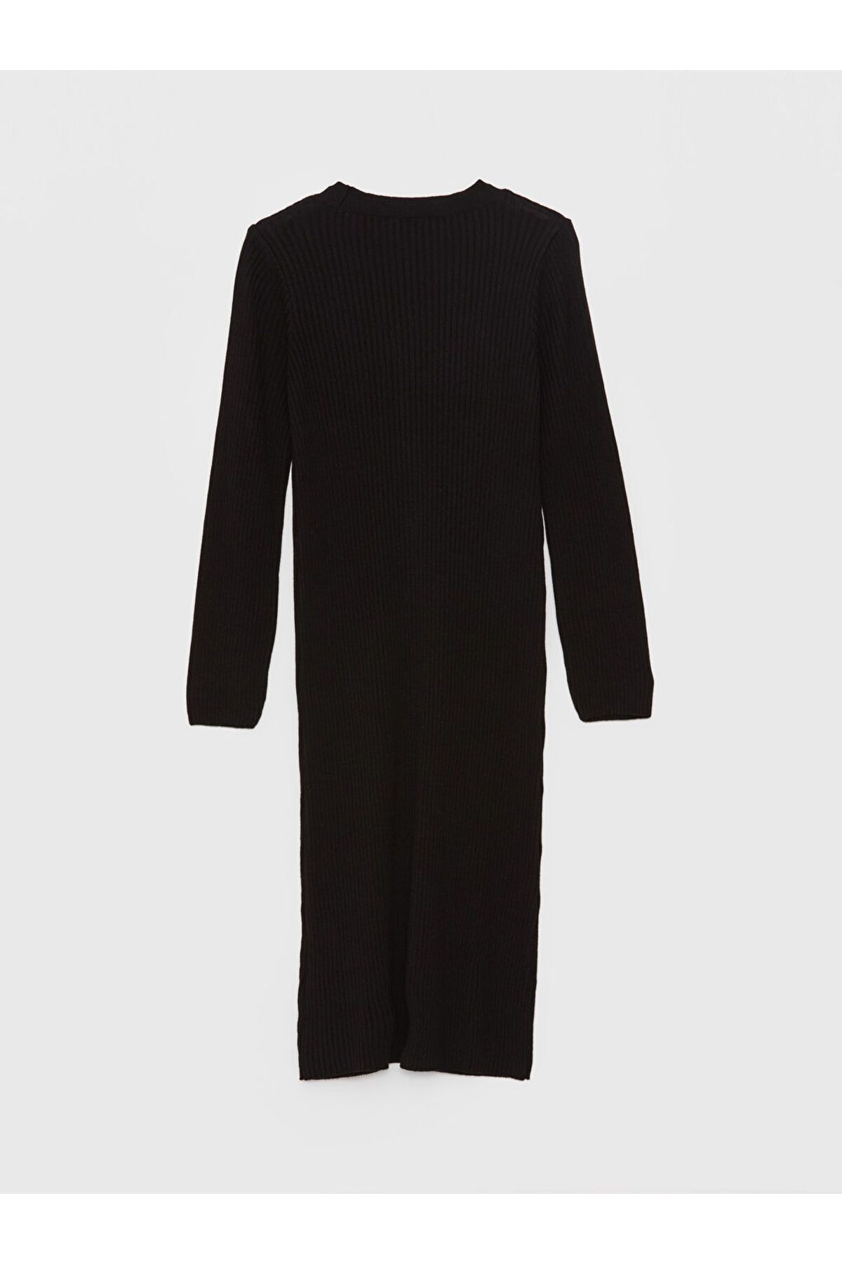 LC Waikiki-V-Neck Straight Long Sleeve Maternity Knitwear Dress 7