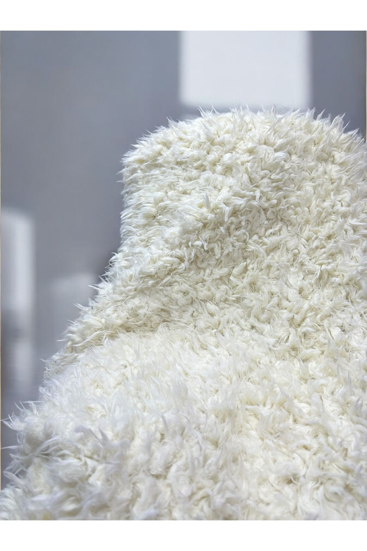 PLUSH STUDIO-100X150 cm Imported Cream Soft Lamb Plush Fabric - Lightweight 5