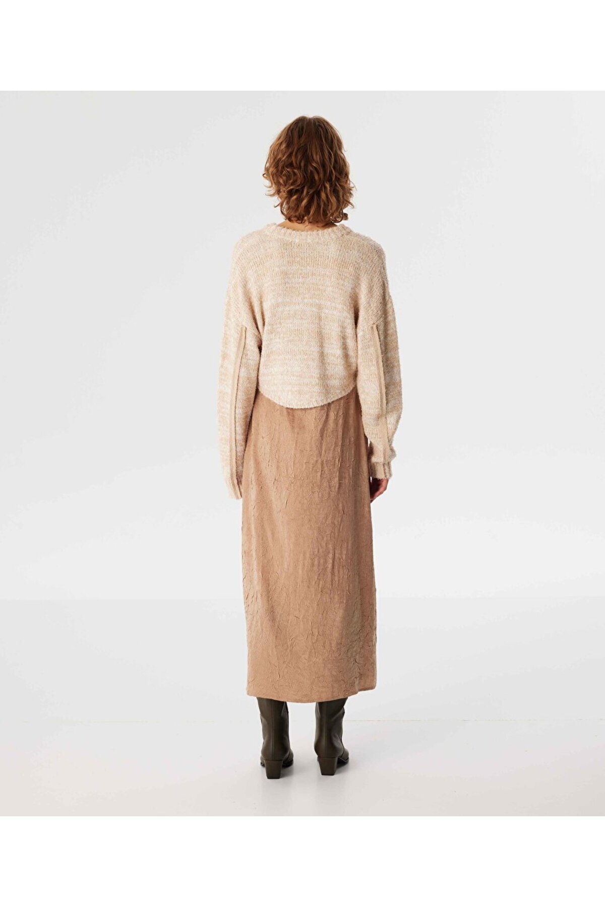 Twist-Zweiteiliges Midi-Kleid mit Look 6