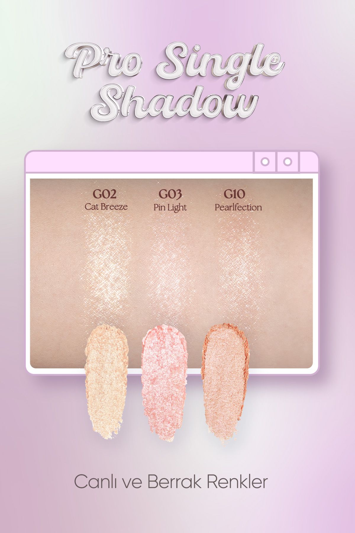 كليو-مصباح أمامي فردي لؤلؤي لامع وملمس كريمي Clio Pro Single Shadow (23FW) (G03 Pin Light) 3