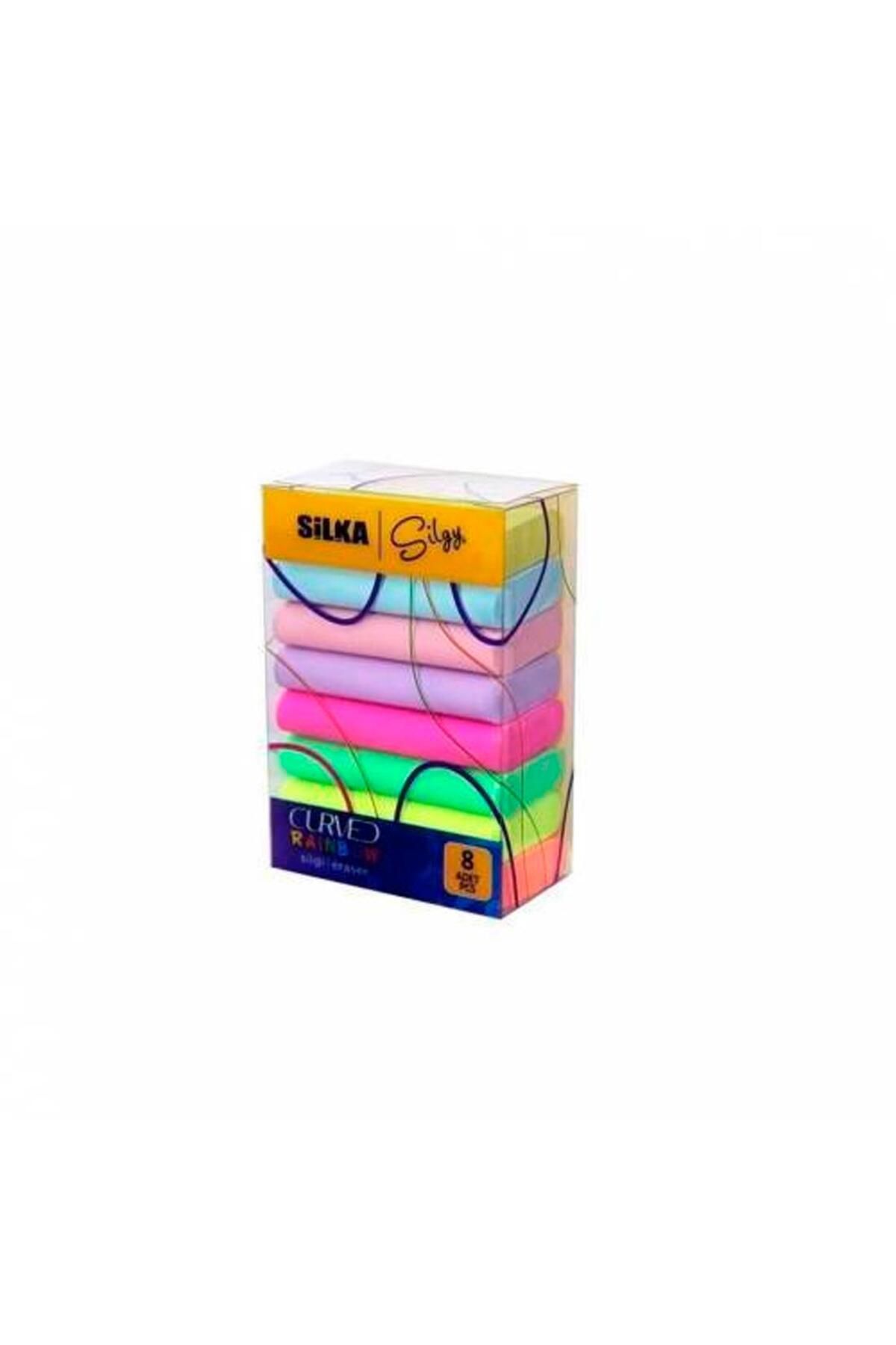 Silka Silgy Curved Rainbow 8'li Pastel Silgi Art51