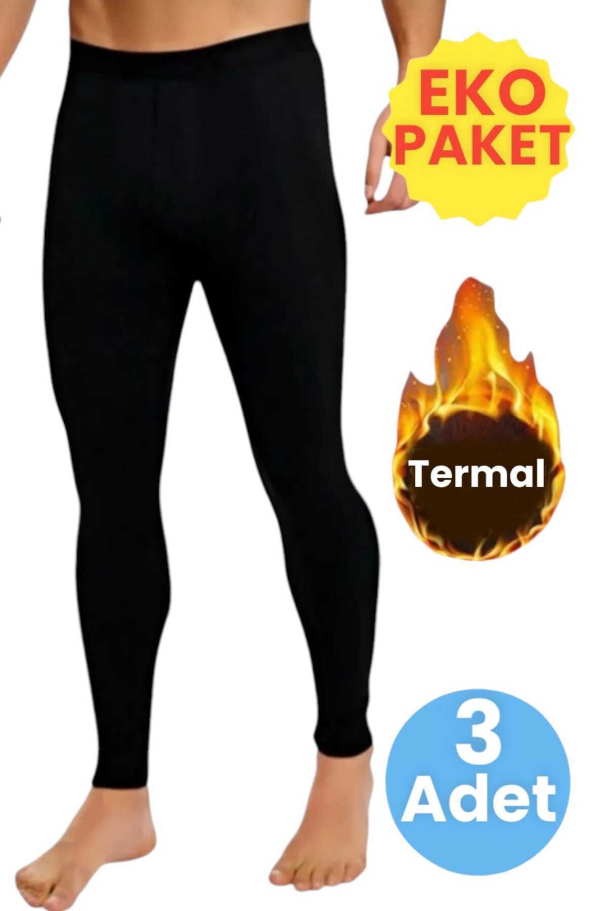 Tezzgelsin Erkek Ekonomik 3'lü Termal Tayt Uzun Sporcu Taytı