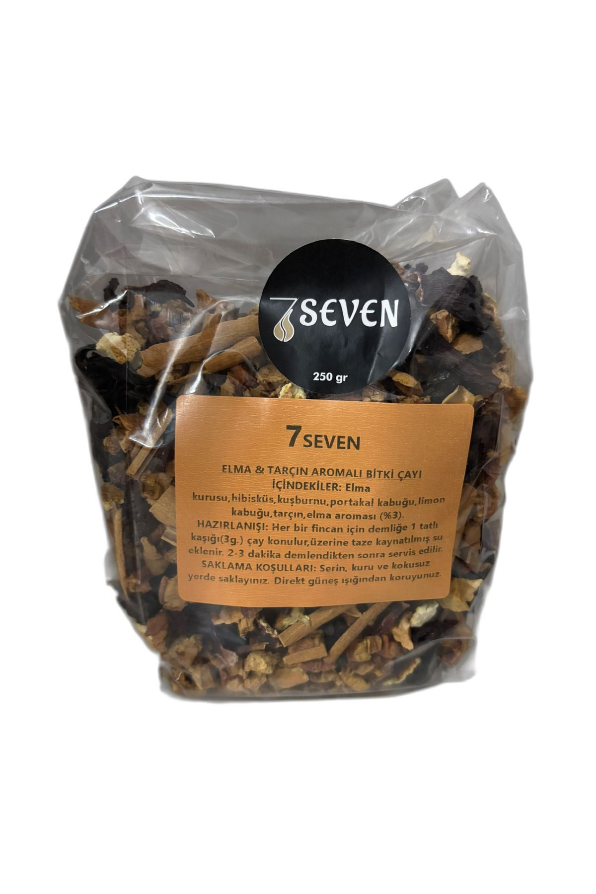 SEVEN7 Elma-tarçın 250gr Şeffaf Paket