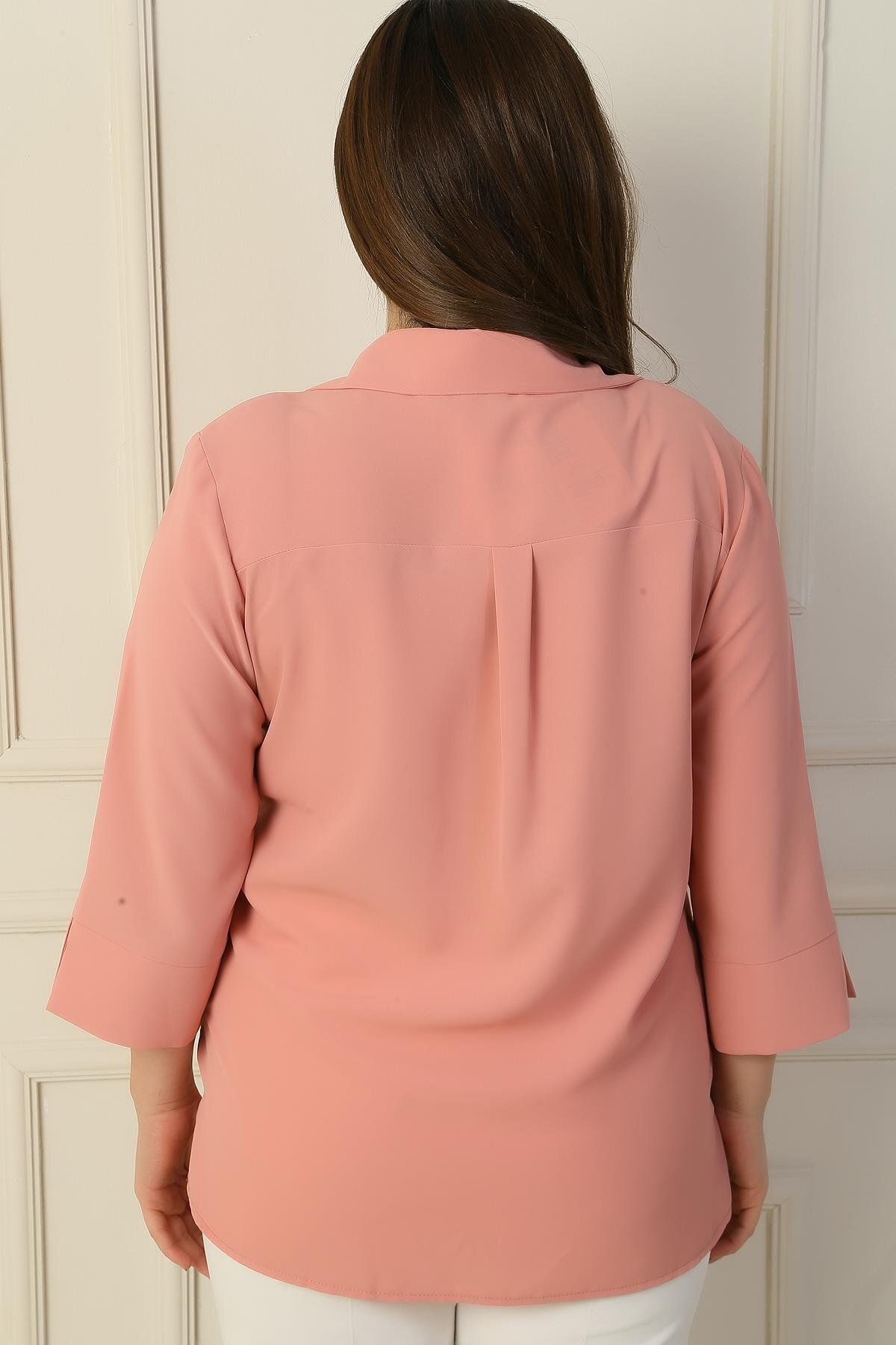 By Saygı-Πόλο γιακά και τεταρτομανίκι B.B.Blouse 4