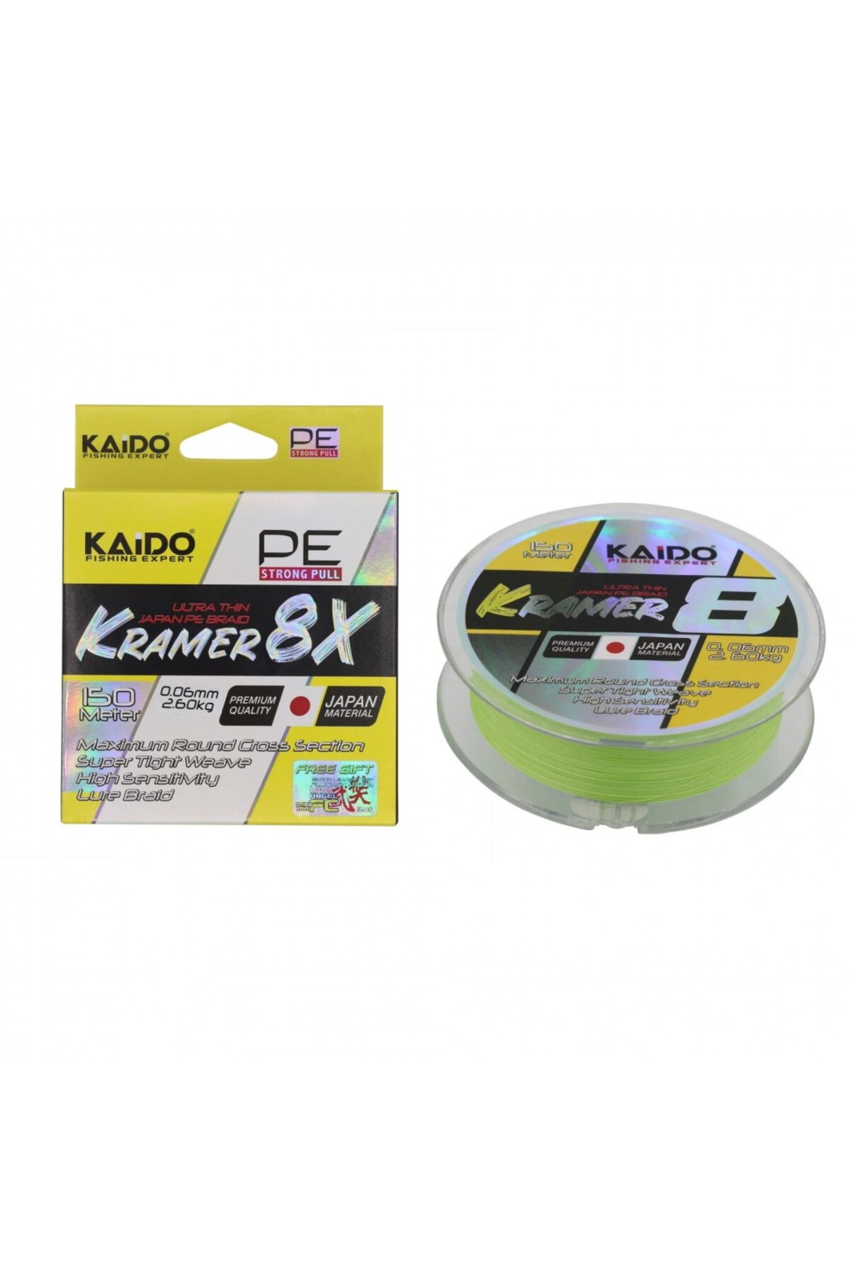 Kaido KRAMER JAPAN 8X 250 MT GREEN İP MİSİNA 0,12 MM - Fiyatı