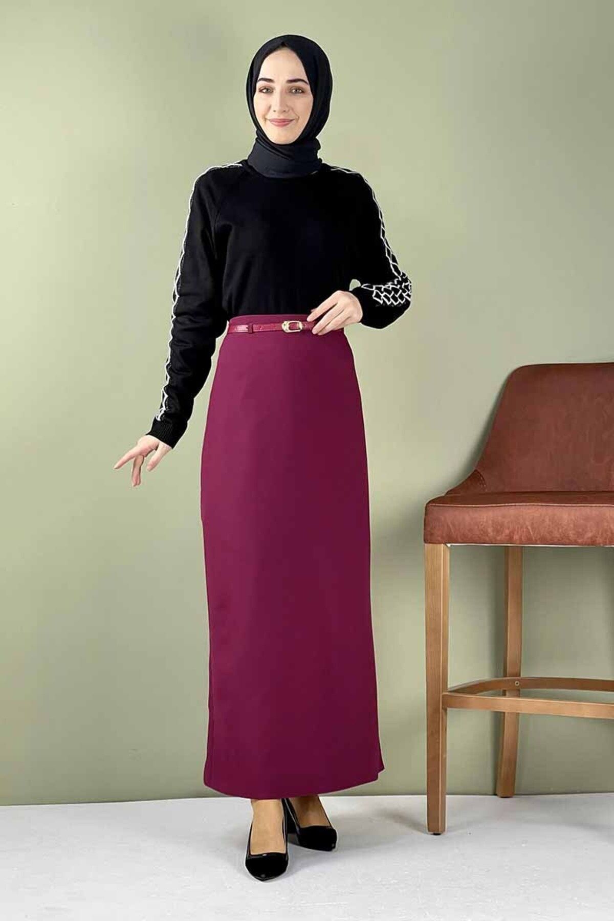 EPSWorld Moda Çizgi Etek