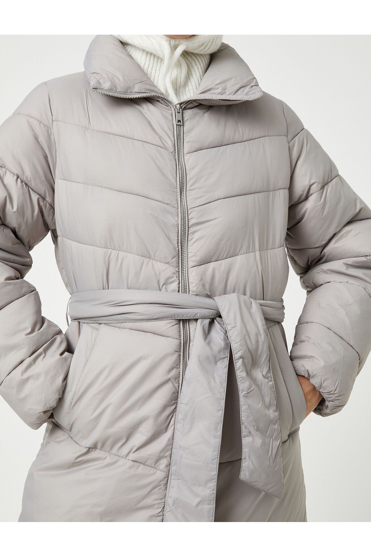 Koton-Şahika Ercümen - Long Belted Puffer Jacket 7