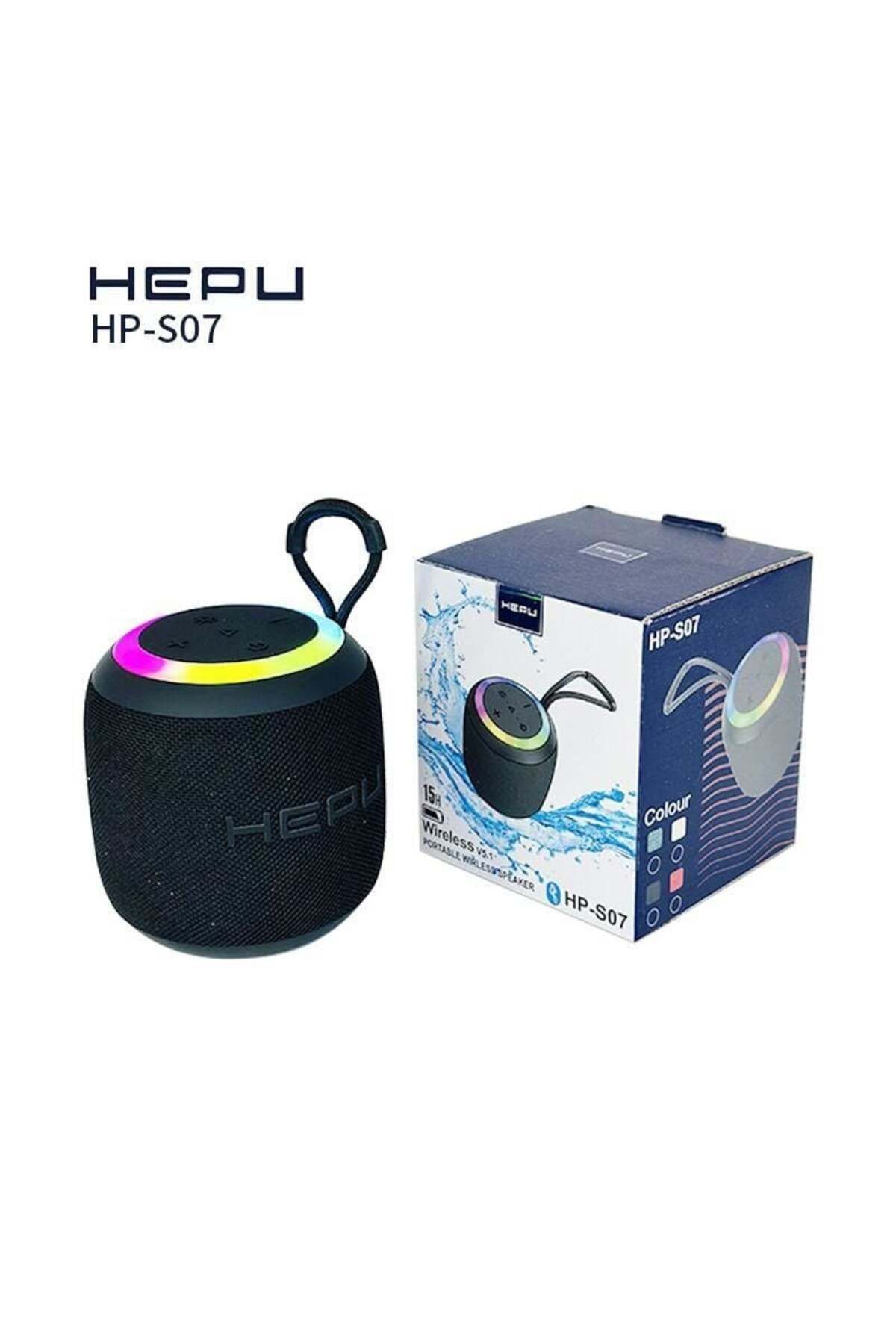 HEPU S-07 BLUETOOTH USB ŞARJLI RGB IŞIKLI MÜZİK KUTUSU