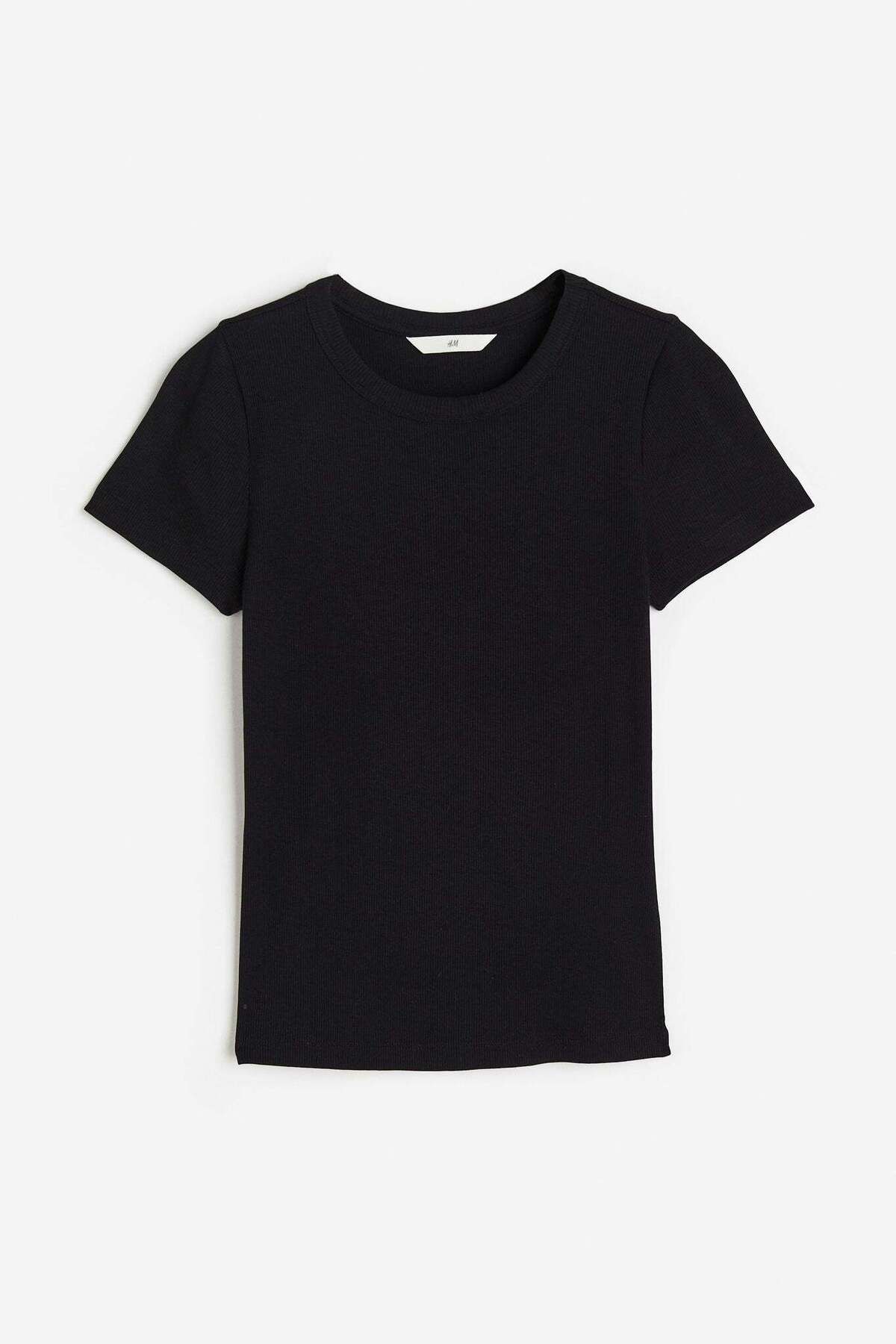 H&M-Ribbed modal-blend T-shirt 7