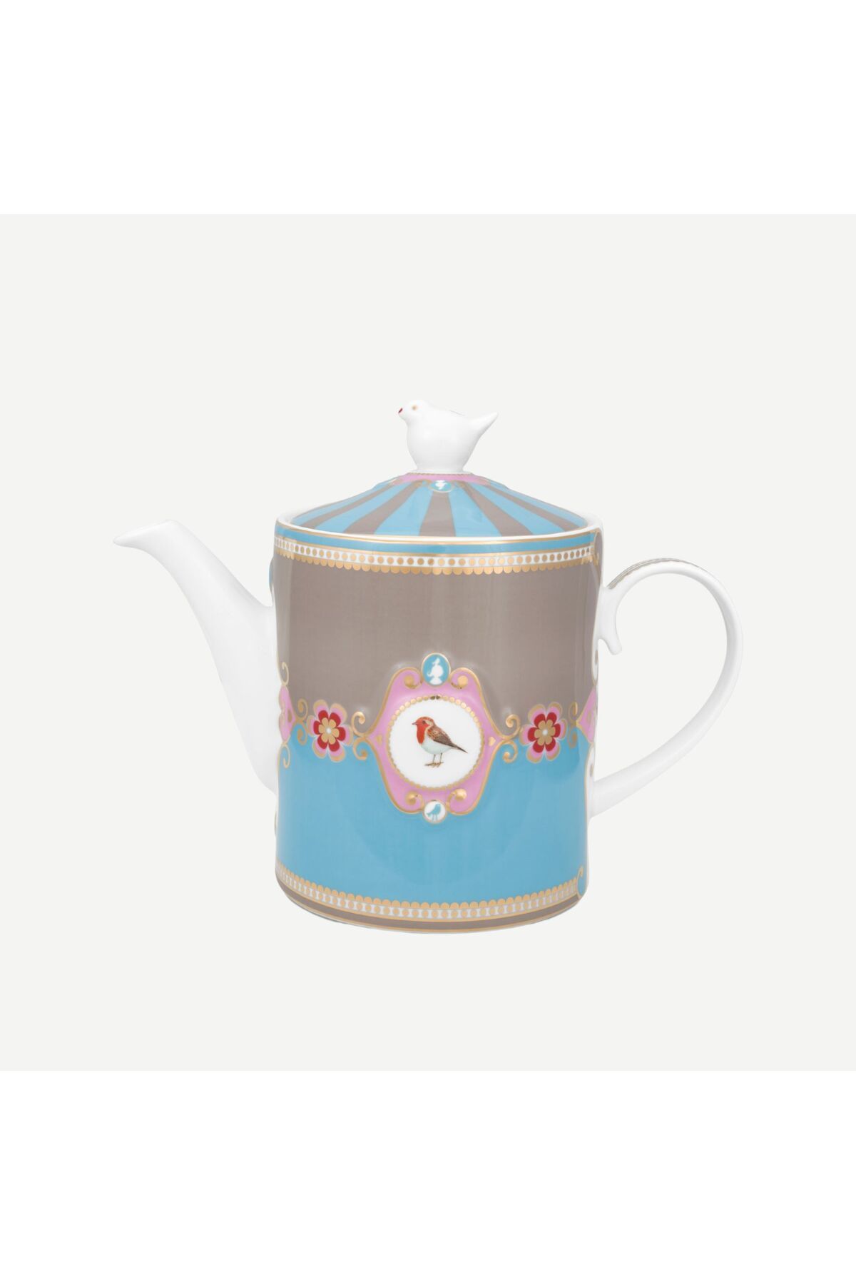 Pip Studio-Love Birds Blue Khaki Porcelain Teapot 1300 ml 1