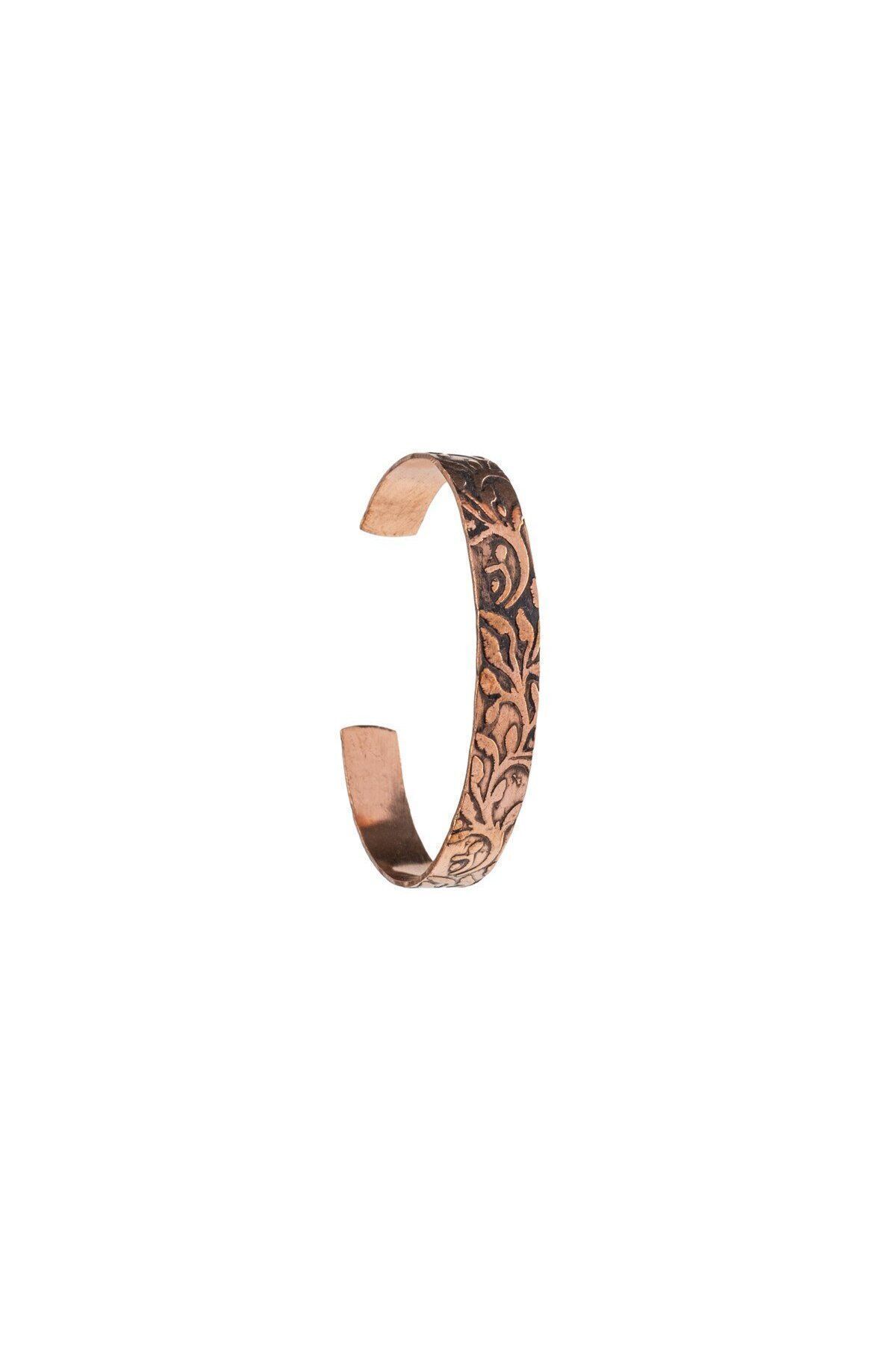 Zeynep Büyükbay-Adjustable Patterned Elegant Copper Bracelet 2