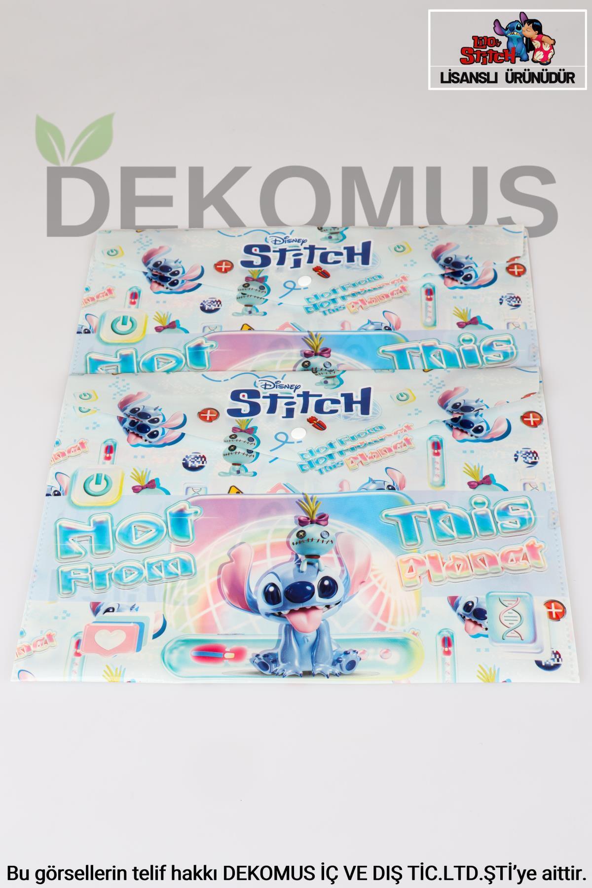 Stitch DEKOMUS İLE YENİ SEZON LİSANSLI STITCH TEKLİ ÇITÇITLI DOSYA