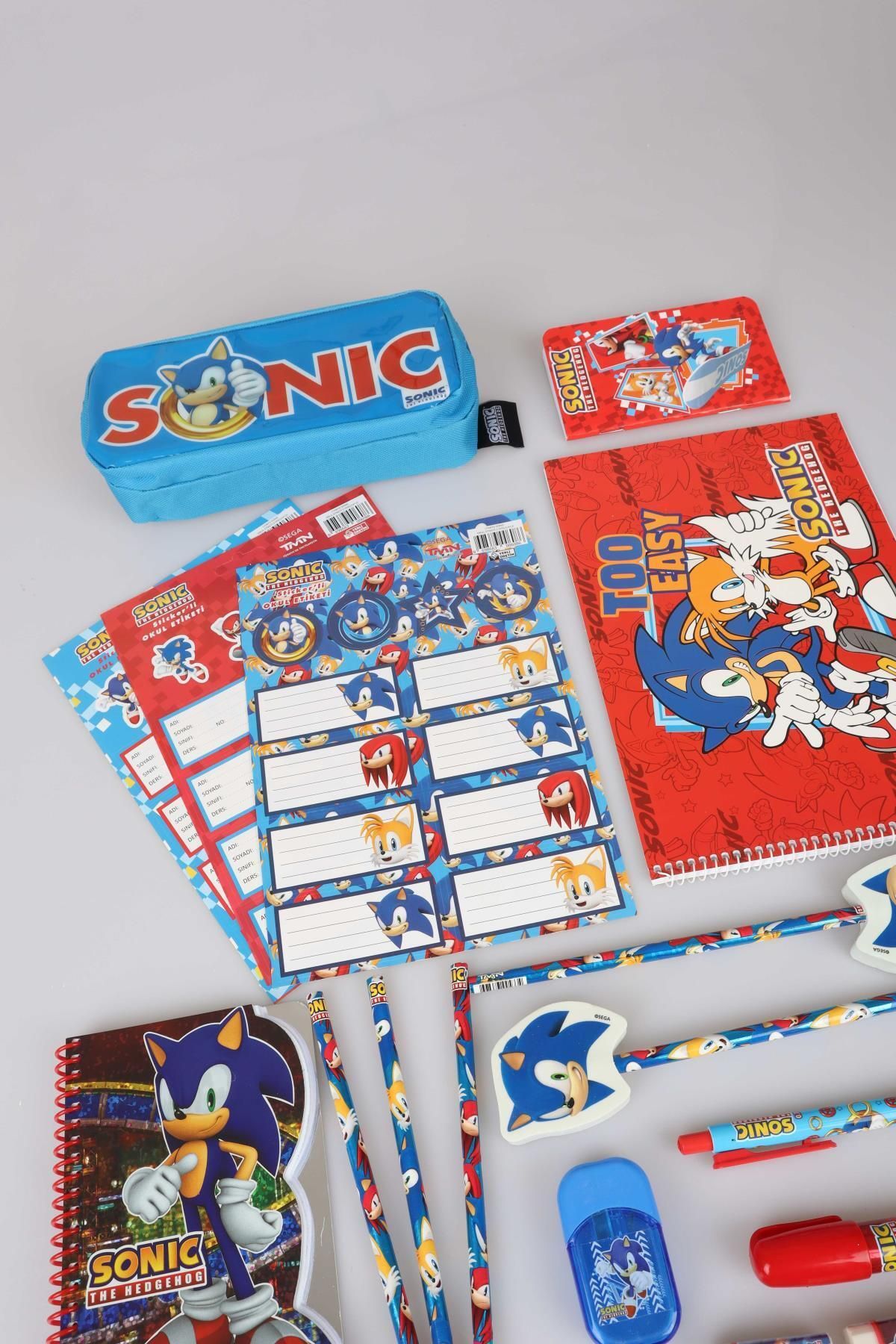 Sonic-19 Piece Licensed Stationery Set - Pen Bag Included 6